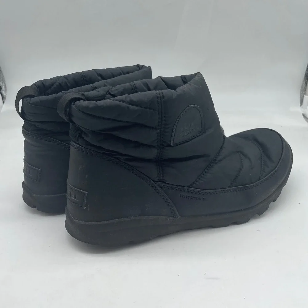 Sorel Out N About Puffy Black‎ Waterproof Winter Ankle Boots NL2692-010 Womens 8